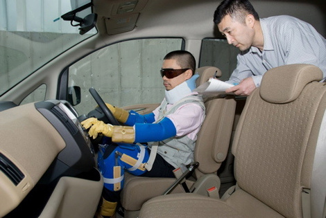 Nissan Engineers Simulate Elderly Experience With Old People Suit