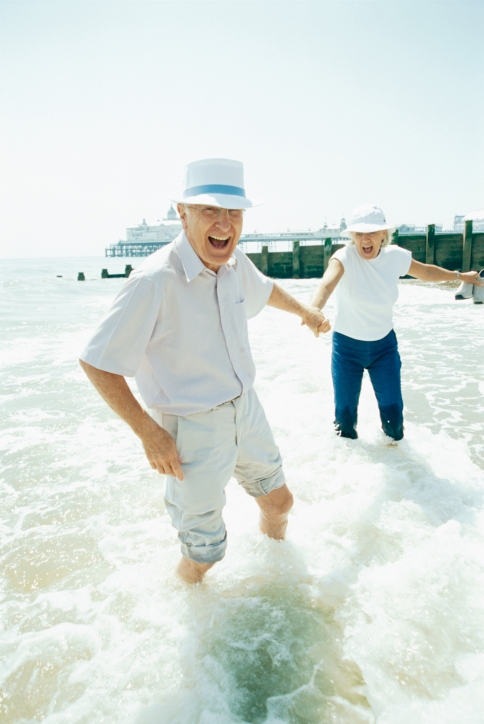 seniors en la playa